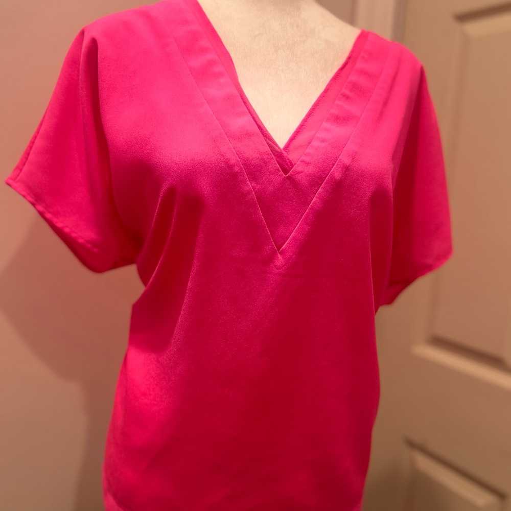 Dkny Pink Boxy Blouse Relaxed Fit